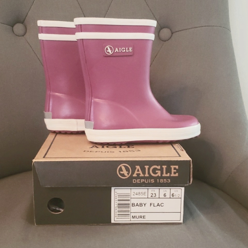 AIGLE toddler rain boots.